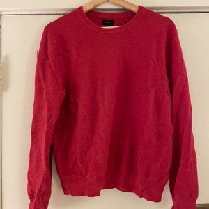 Red JCrew Merino Wool Pullover Sweater